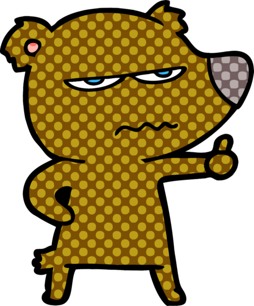 Bir insan tarafından çizilmiş bir çizgi film karakteri.