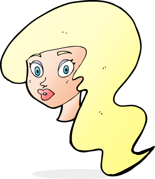 Bir insan tarafından çizilmiş güzel kadın yüzü.