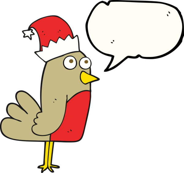 Bir insan tarafından çizilmiş serbest konuşma balonu karikatürü Noel ardılı.