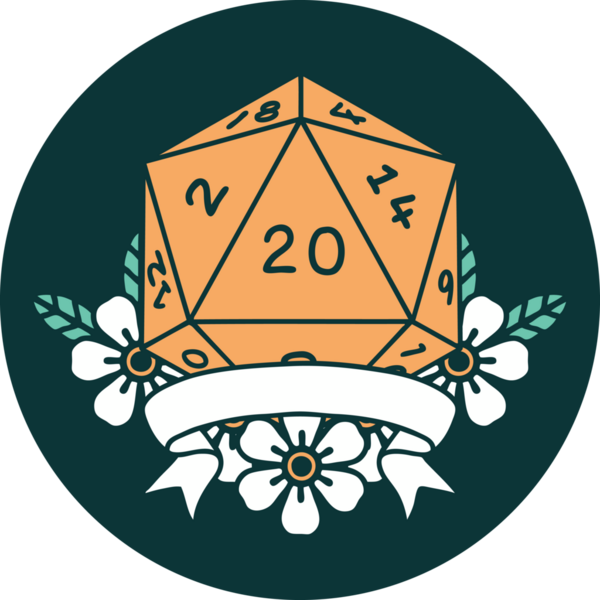 Bir insan tarafından çizilen 20 kritik vuruşun simgesi