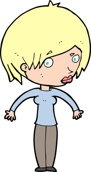 Bir insan tarafından çizilmiş omuz silken bir karikatür kadın.