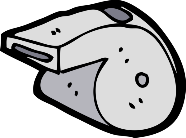 bir insan tarafından çizilmiş çizgi film düdüğü