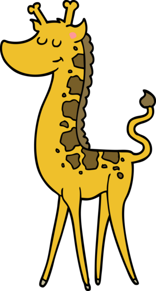 Bir insan tarafından çizilmiş bir zürafa.