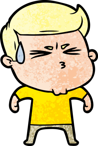 Bir insan tarafından çizilmiş, hayal kırıklığına uğramış bir adam.