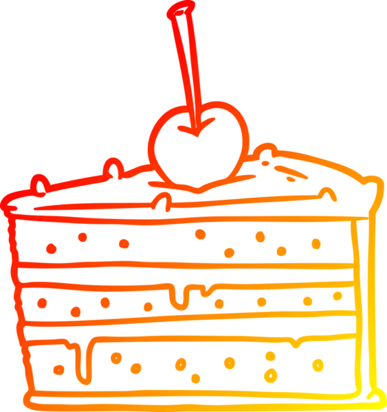 Bir insanın çizdiği çikolatalı pastanın sıcak çizgisi.