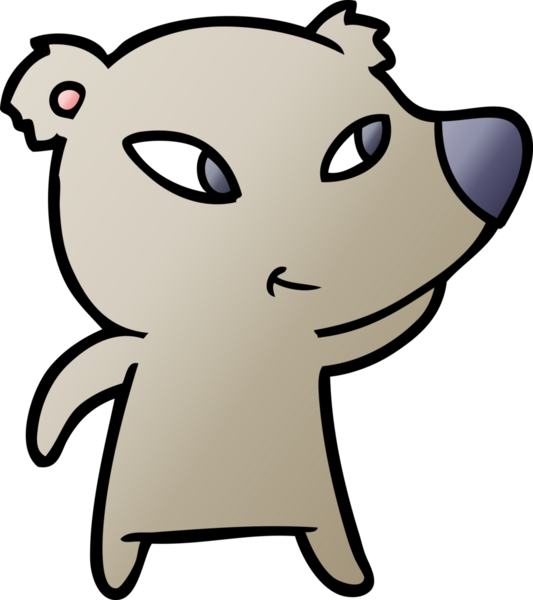 Bir insan tarafından çizilmiş sevimli çizgi film ayısı.