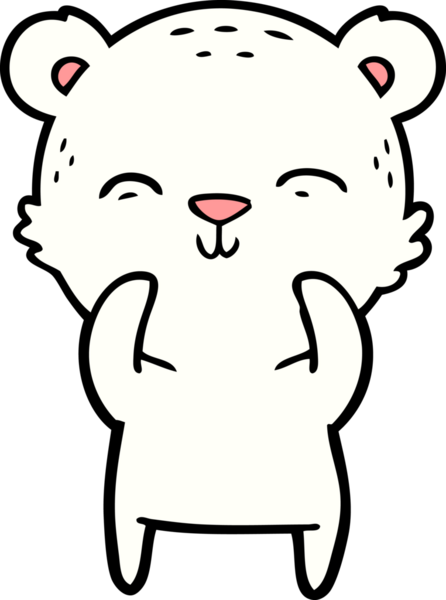 Bir insan tarafından çizilmiş kutup ayısı karikatürü