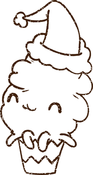 Bir insan tarafından çizilmiş Noel Keki Kömürü