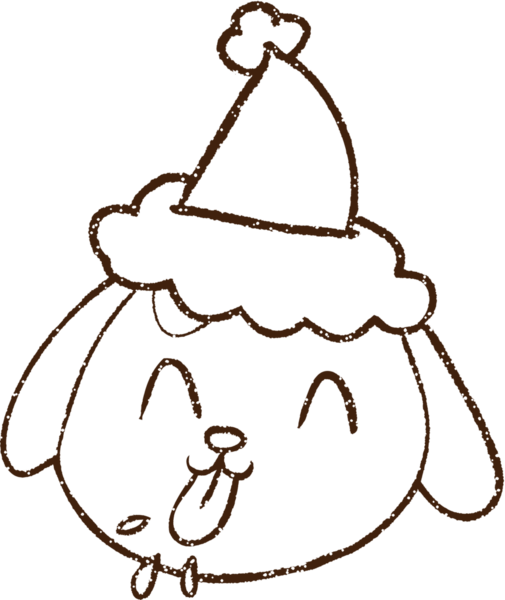 Bir insan tarafından çizilmiş Noel Köpeği Kömürü