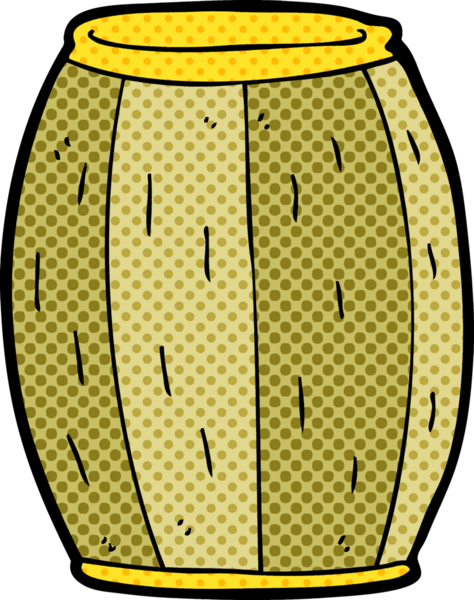 Bir insan tarafından çizilmiş bira fıçısı.