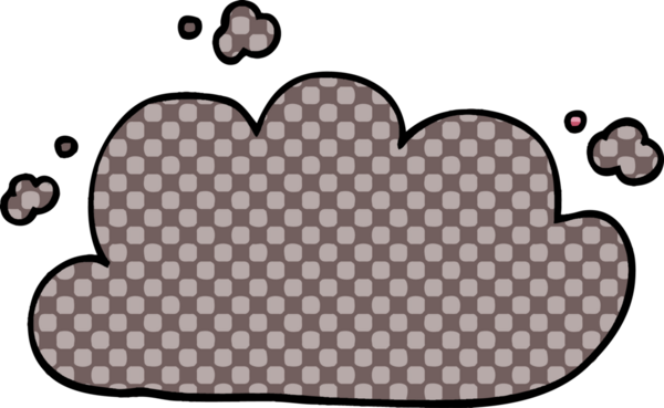 Bir insan tarafından çizilmiş karalama fırtına bulutu.