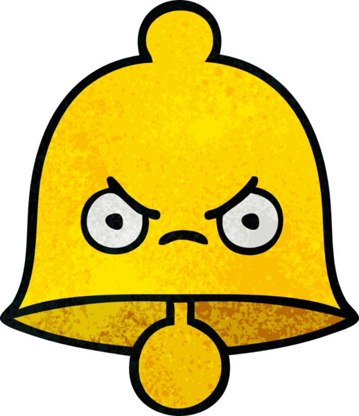 Bir insan tarafından çizilmiş eski grunge desenli bir çan.