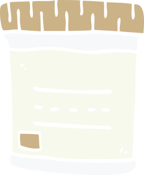 bir insan tarafından çizilmiş tıbbi örnek kavanozu.