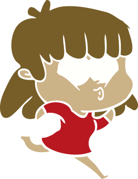 Bir insan tarafından çizilmiş düz renkli bir karikatür.