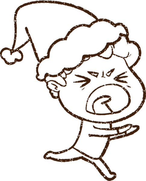 Bir insan tarafından çizilmiş Noel Adamı Kömürü