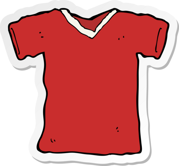 Bir insan tarafından çizilmiş karikatür tişörtünün çıkartması.