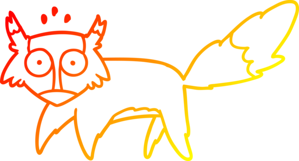 Bir insan tarafından çizilmiş bir çizgi filmin sıcak gradyan çizimi.