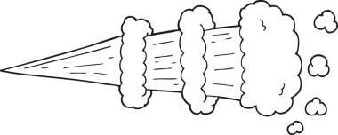 Bir insan tarafından çizilmiş siyah beyaz karikatür buharı.