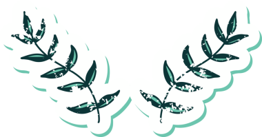 Bir insanın çizdiği yaprakların sembolik dövmeli görüntüsü