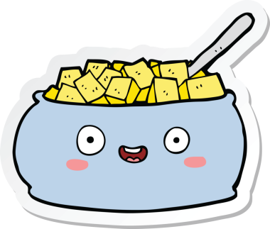 Bir insan tarafından çizilmiş şeker kasesinin çıkartması.