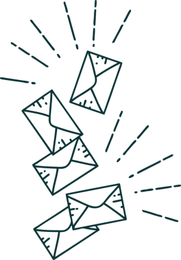 Bir insan tarafından çizilmiş geleneksel dövme şeklinin çizimi