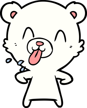 Bir insan tarafından çizilmiş kutup ayısı karikatürü