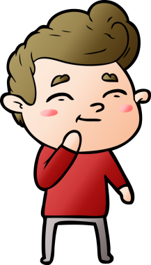 Bir insan tarafından çizilmiş mutlu çizgi film adamı.