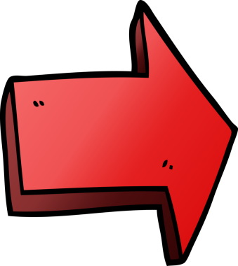 Bir insan tarafından çizilmiş karalama işaretli ok