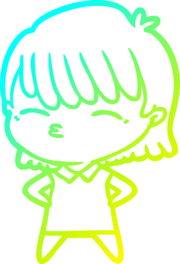 Bir insan tarafından çizilmiş bir karikatür kadın çizimi.