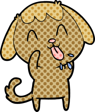 Bir insan tarafından çizilmiş kaba köpek çizgi filmi.