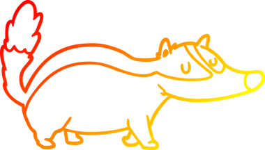 Bir insan tarafından çizilmiş bir porsuğun sıcak çizgi çizimi.