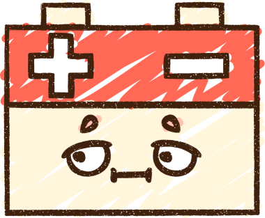 Bir insan tarafından çizilmiş pil tebeşiri.