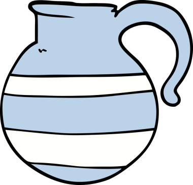 Bir insan tarafından çizilmiş bir sürahi karalama.