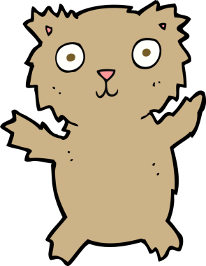 Bir insan tarafından çizilmiş oyuncak ayı.