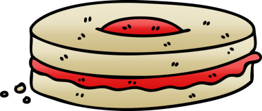 bir insan tarafından çizilmiş gölgelenmiş garip reçel bisküvisi
