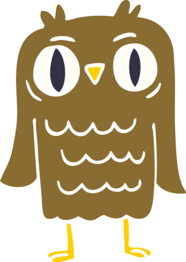 Bir insan tarafından çizilmiş karalama baykuşu.