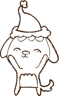 Bir insan tarafından çizilmiş Xmas Dog Kömürü