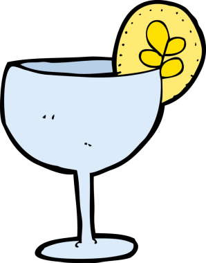 bir insan tarafından çizilmiş karikatür kokteyli