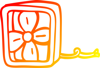 Bir insan tarafından çizilmiş bir karikatür elektrik vantilatörünün sıcak çizgi çizimi