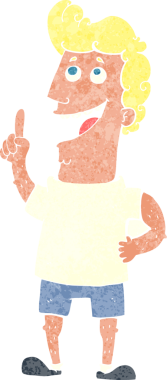 Bir insan tarafından çizilmiş mutlu bir adam.