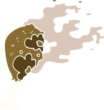 karikatür karalaması bir insan tarafından çizilmiş tavuk budu