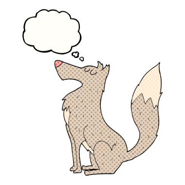 Bir insan tarafından çizilmiş serbest çizim baloncuk çizgi film kurdu.