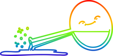 gökkuşağı gradyan çizimi bir insan tarafından çizilen kimyasallar döküldü