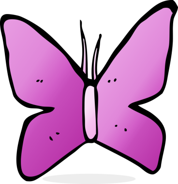 bir insan tarafından çizilmiş kelebek sembolü.