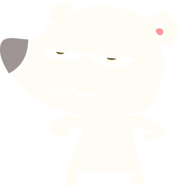 kızgın ayı kutup ayısı düz renkli çizgi film bir insan tarafından çizildi