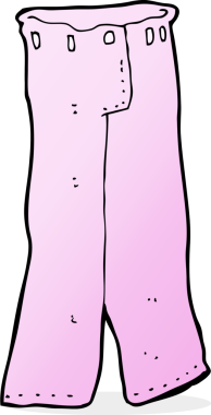 Bir insan tarafından çizilmiş pembe bir pantolon.