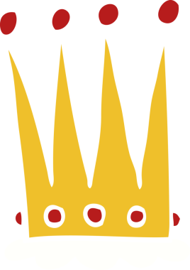 Bir insan tarafından çizilmiş karalama tacı.