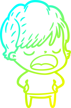 Bir insan tarafından çizilmiş bir karikatür kadın çizimi.