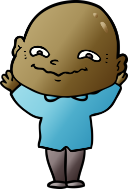 Bir insan tarafından çizilmiş ürkütücü bir çizgi film.