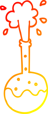 Bir insan tarafından çizilmiş bir karikatürün sıcak gradyan çizimi